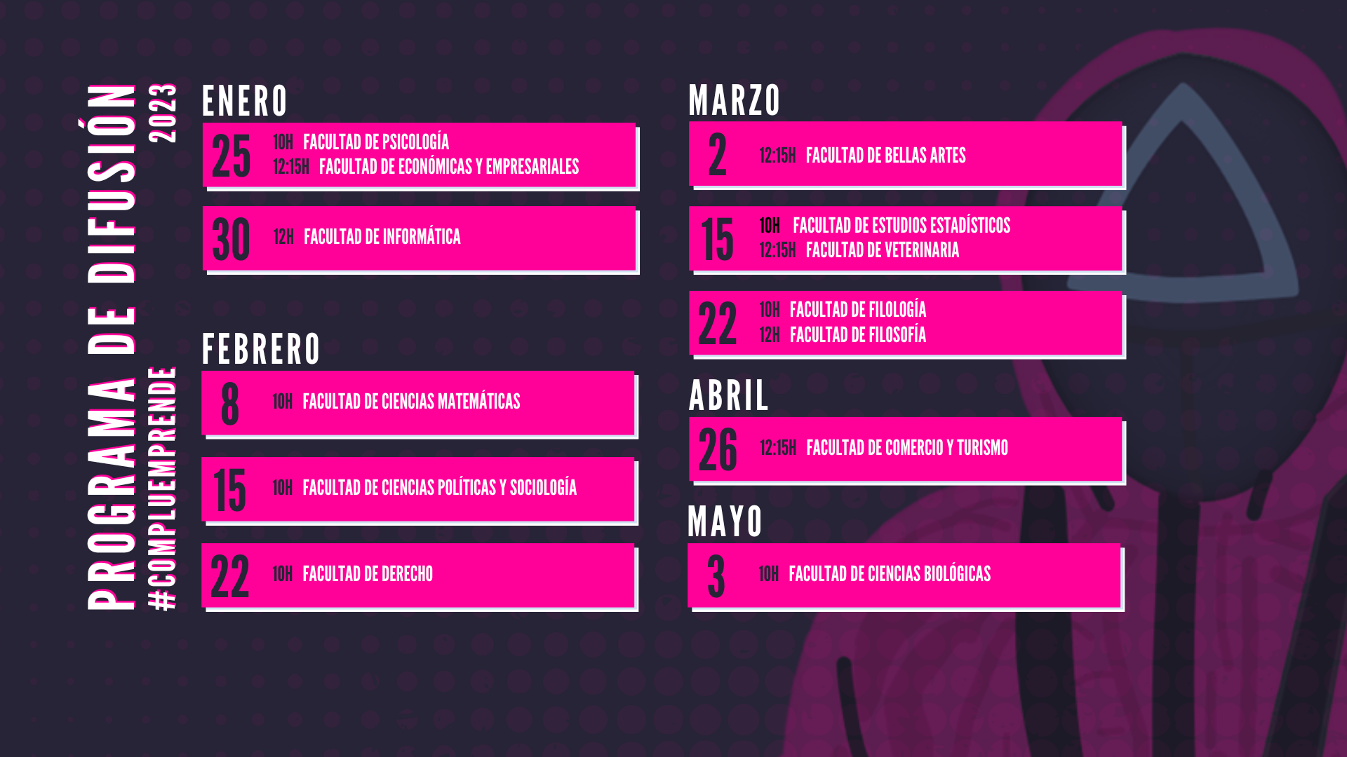 Próximamente en tu facultad